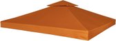 vidaXL-Vervangend-tentdoek-prieel-310-g/m²-3x3-m-oranje