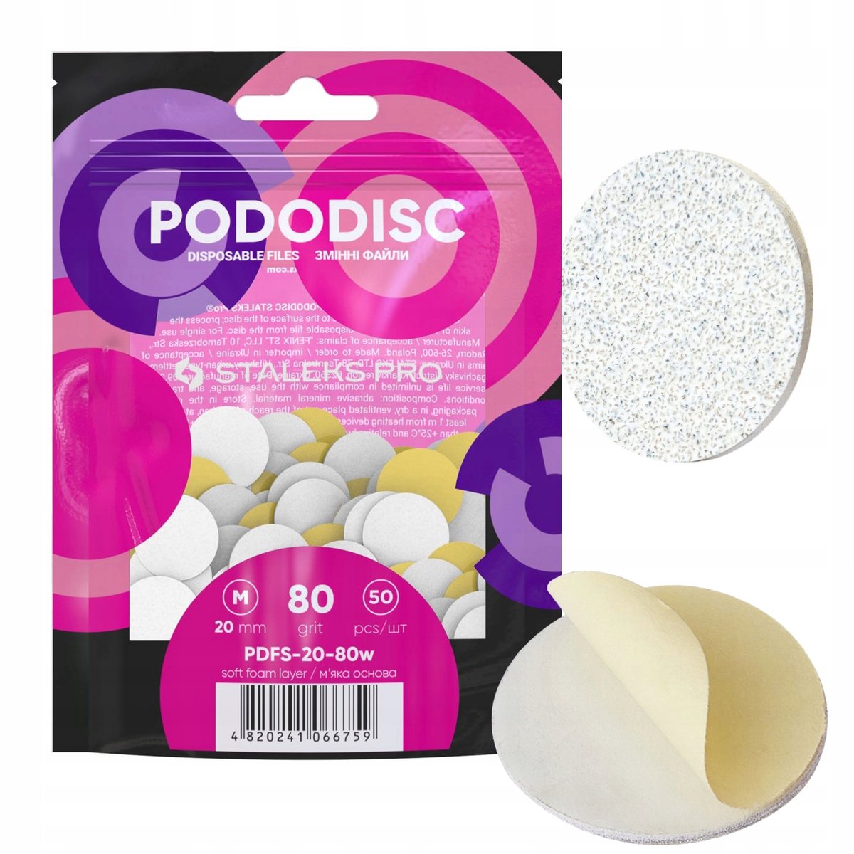 Staleks Pododisc Soft Base Overlays M 80 grit 50 stuks