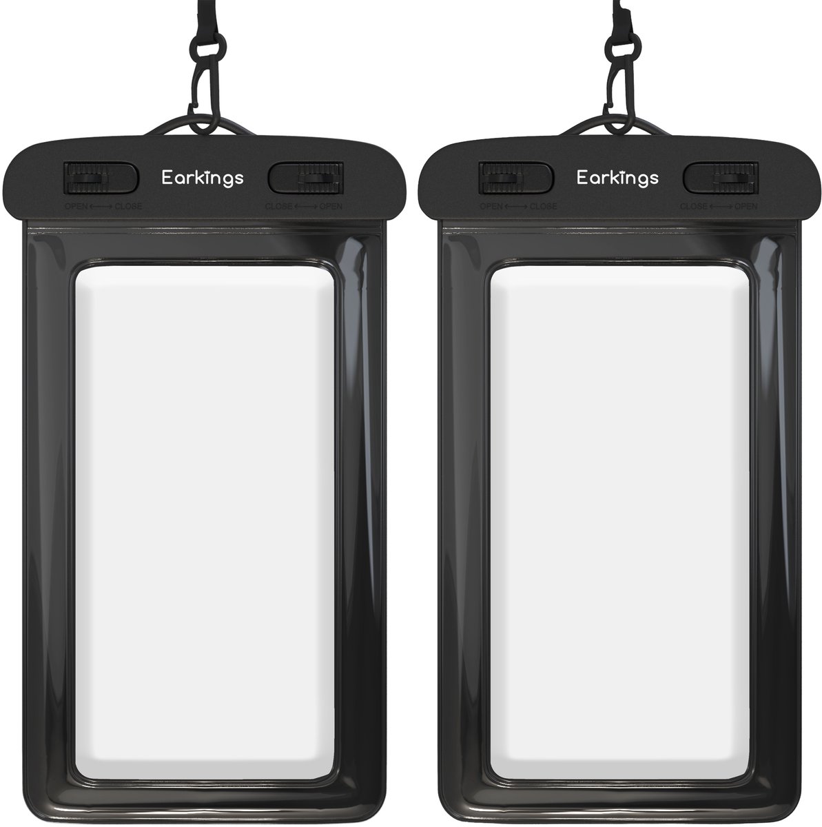 Waterdichte telefoonhoesjes - Drybag Set van 2 stuks - Onderwater Hoesje Telefoon voor Alle Telefoons - Waterdicht telefoonhoesje Earkings
