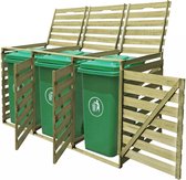 vidaXL - Containerberging - driedubbel - 240 - L - geïmpregneerd - hout