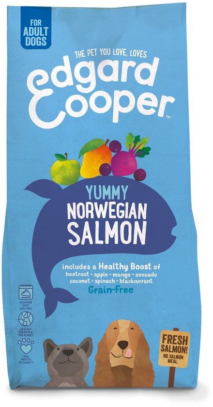 Edgard & Cooper Yummy Norwegian Salmon Adult Zalm&Rode Biet&Appel - Hondenvoer - 7 kg
