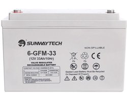 Sunwaytech Gel Accu 12V/33Ah – 6-GFM-33 Betrouwbare Energie, Altijd Beschikbaar