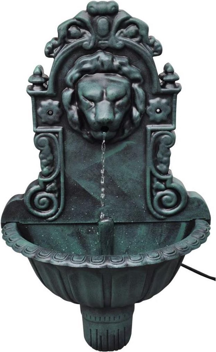 Fontaine à Eau De Jardin 44,5x44,5x58 Cm Bois De Sapin Massif - Cascade 2 Niveaux Avec Pompe