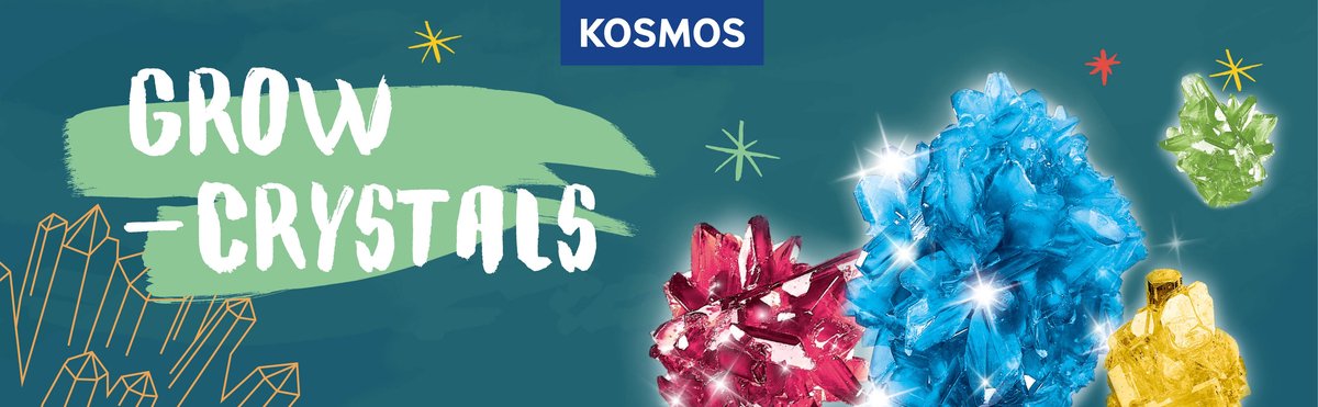 KOSMOS Grow Crystals - Experimenteerset - Kweek Je Eigen Gekleurde Kristallen - Inclusief Schatkist om Je Kristallen te Bewaren - Leer Scheikunde en Kristalgroei - STEM Speelgoed - Vanaf 10 Jaar — afbeelding 5