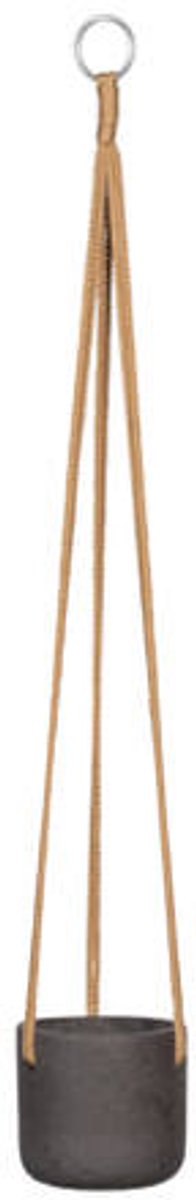 Pottery Pots - Plantenbak - (S) Charlie XXS (hanging) Black Was - Ø10.6cm x H9.9cm - Indoor en Outdoor - Black Washed
