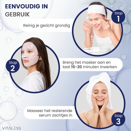 Masque Facial Coréen à L'acide Hyaluronique Et Collagène - 5 G - Hydratant, Raffermissant - Neuf
