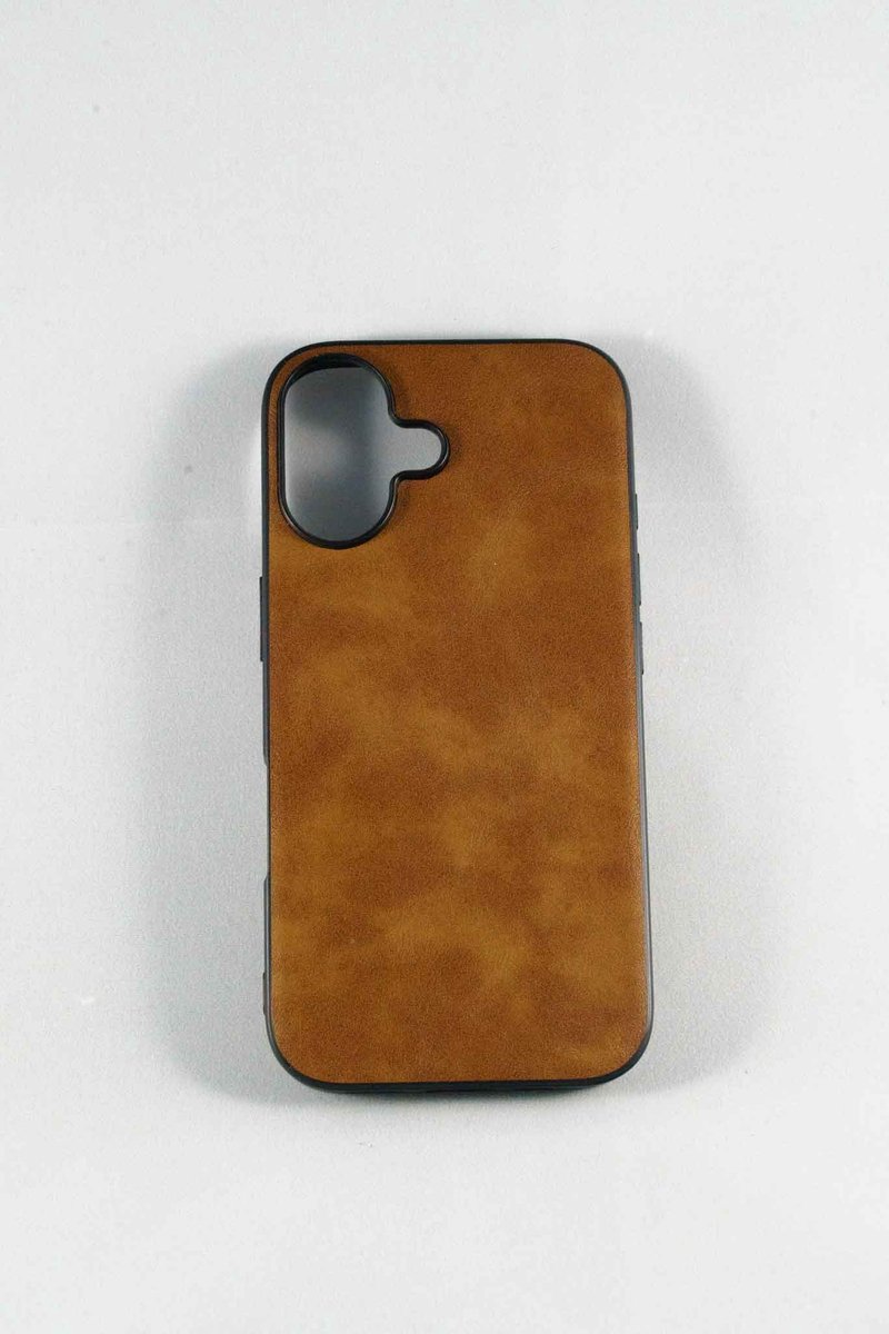 Iphone 16 pu lederen magsafe hoes - backcover - iPhone hoesje - leren iPhone hoesje.