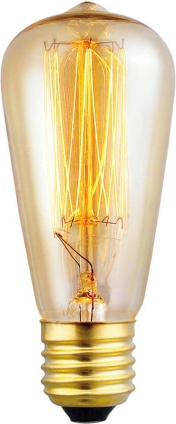 Zee delicaat Stijg EGLO Vintage Edison - Kooldraadlamp - E27 - 60W - Ø48 | bol.com