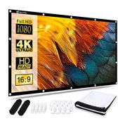 UpLiving® Projectiedoek | 120 inch (266cm) | 16:9 | Mobiel Projectiescherm | WK voetbal 2022 | Beamerscherm | Projectieschermen | Projectiescherm beamer