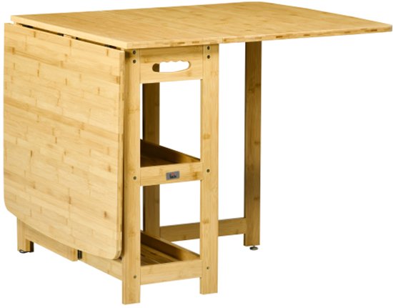 Inklapbare keukentafel, bijzettafel met klapvleugels, keukentafel, afwerking en Canadees eiken, klaptafel met 2 kleppen, van melaminespaanplaat, 103 x 76 x 73,4 cm Inklapbare keukentafel, bijzettafel met klapvleugels, keukentafel, afwerking en Canadees eiken, klaptafel met 2 kleppen, van melaminespaanplaat, 103 x 76 x 73,4 cm