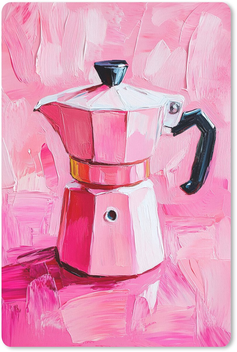 Muismat 18x27 cm - Mousepad Roze - Verf - Coffee - Muismatten
