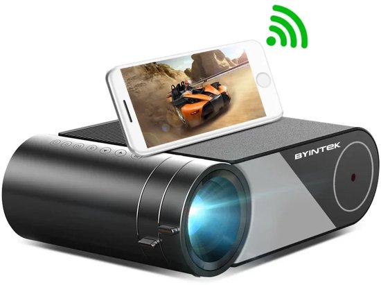 BYINTEK SKY K9 - Mini LED Projector - 250 ANSI Lumen - Draadloze Weergave - Full HD 1080p - Compact Ontwerp - Ingebouwde Speaker