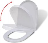 vidaXL-Toiletbril-soft-close-vierkant-wit
