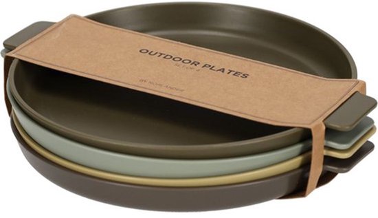 Norlander Outdoor borden - Camping servies - ronde borden - Set van 4 - Multikleur van Norlander — afbeelding 4