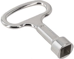 Buitenkraan sleutel - Sleutel voor kraan - 8x8 mm- RVS - Vierhoekig - Loodgieter sleutel - Radiator Sleutel - Chroom Buitenkraan sleutel - Tapkranen