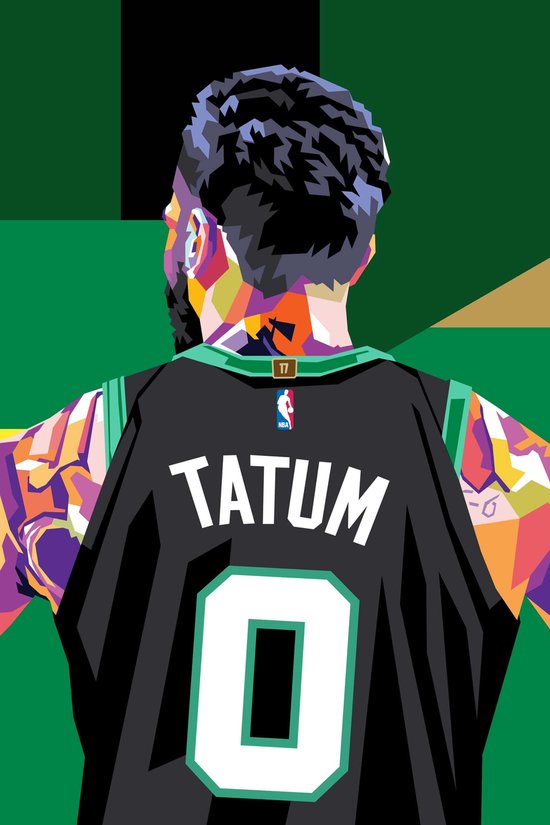 Affiche Jayson Tatum - Posters de Basketbal - Pop Art - Décoration murale murale salon - Papier 180 grammes - XS5926 - Format 30 x 40 cm