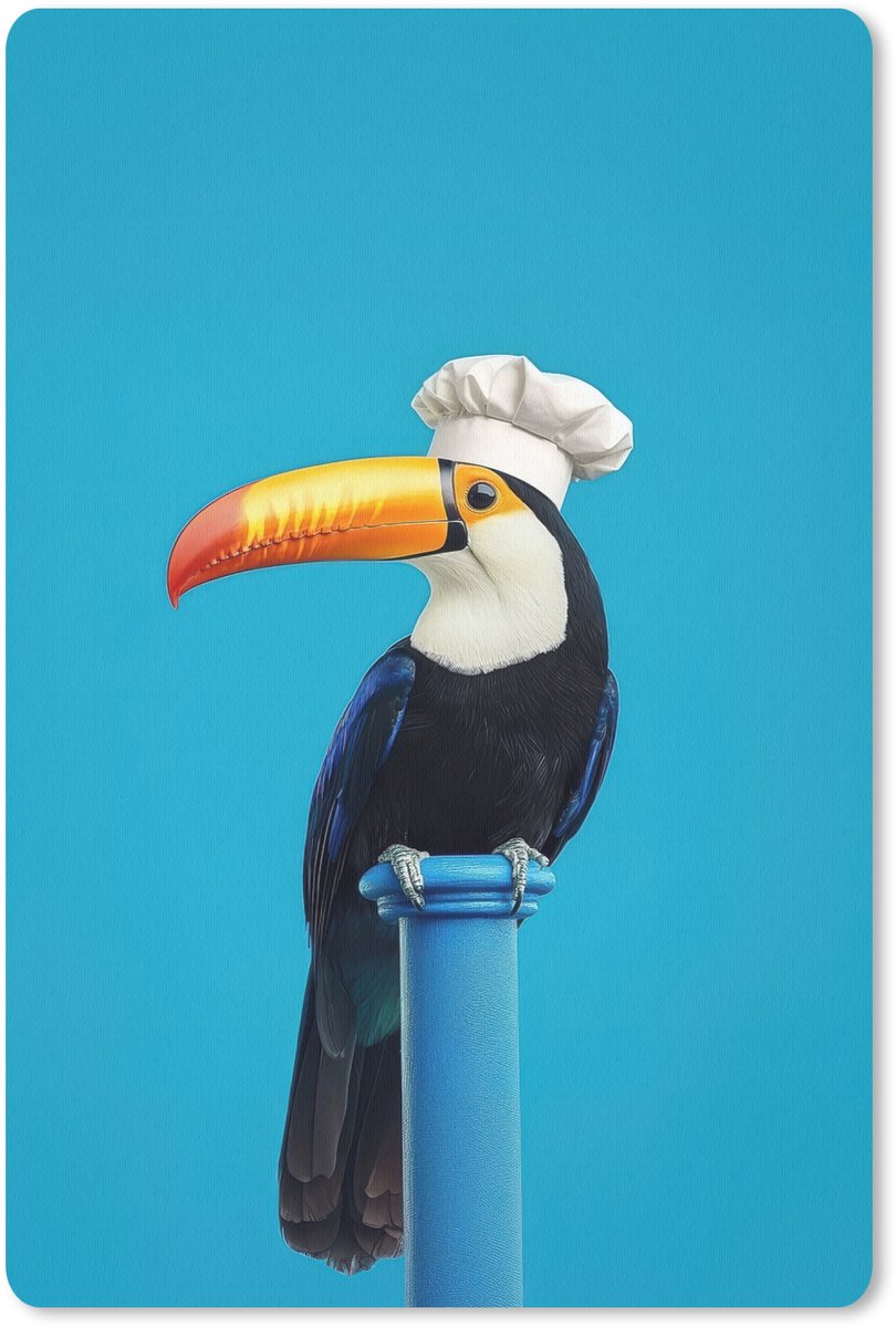 Muismat 18x27 cm - Mousepad Tucan - Sokkel - Vogel - Koksmuts - Muismatten