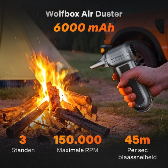 WOLFBOX MF100 Compressed Air Dust-150000RPM Super WOLFBOX MF100 Compressed Air Dust-150000RPM Super