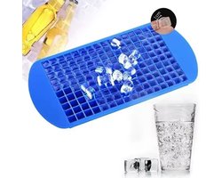 CHPN - Mini Ijsklontjesmal - Ijsklontjes vorm - ijsklontjes - Ijsklontjes maken - Ice mold - Siliconen mal - Blauw - Super kleine ijsklontjes - Cocktailijs - 160 mini lontjes