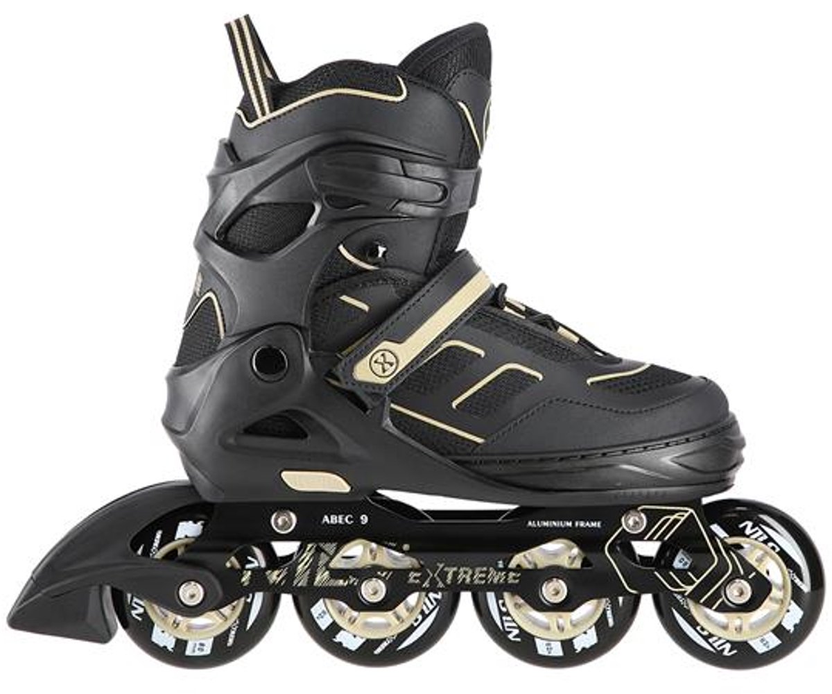 Nils Extreme NA14174 Inlineskates Czarno-Beżowe ABEC9 Verstelbaar Zwart