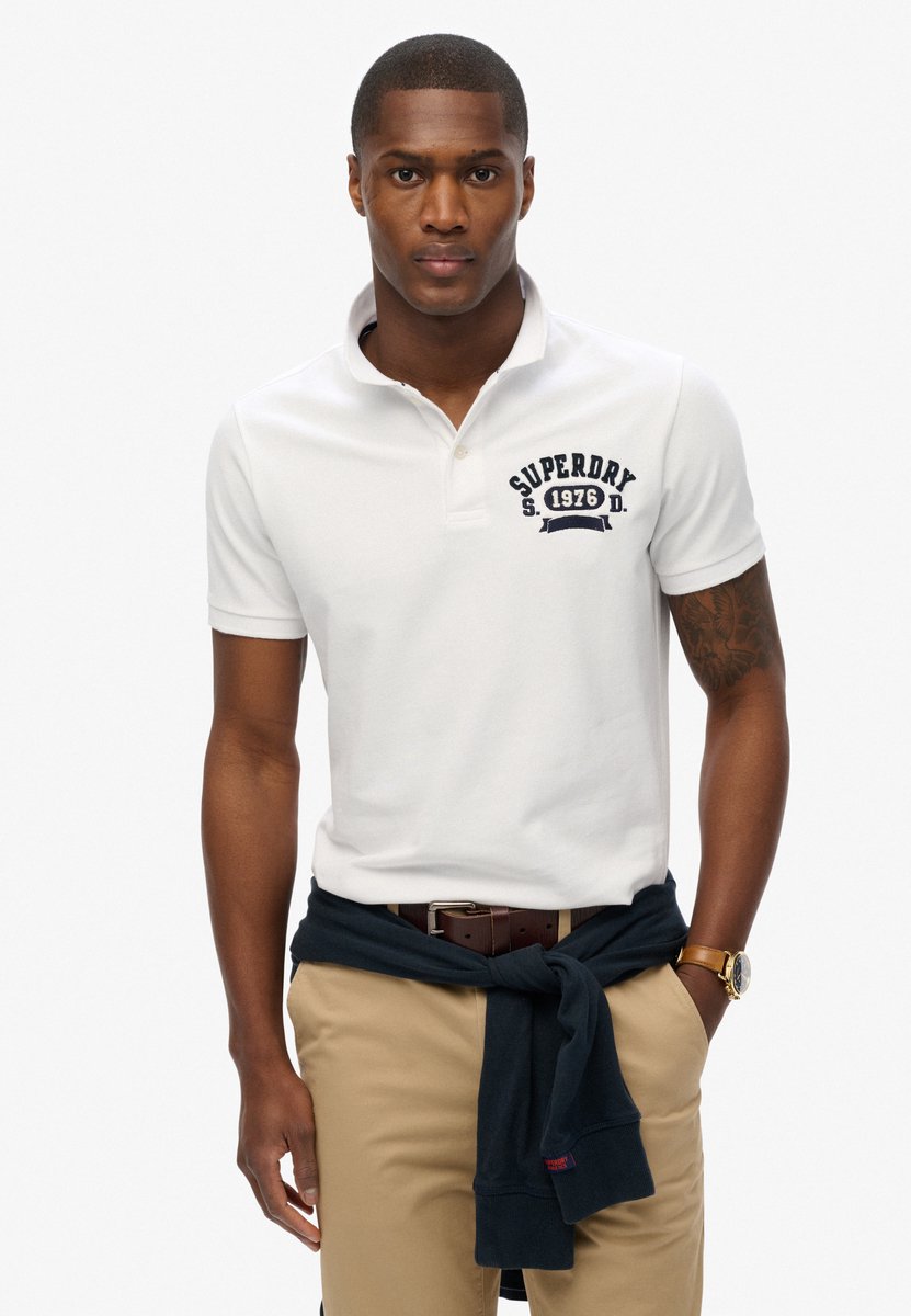 Superdry Applique Classic Fit Korte Mouw Poloshirt L Man Optic