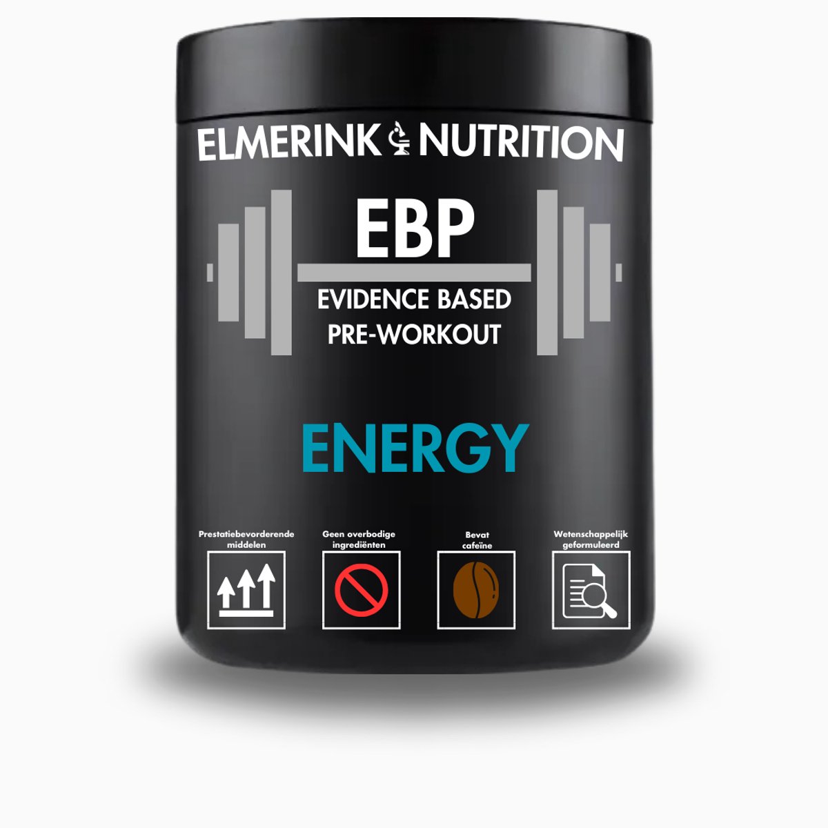 EBP Pre-Workout met Cafeïne – Energy Flavour – 60 Doseringen – Voor Energie, Focus en Kracht – Hooggedoseerd Supplement – Wetenschappelijk Onderbouwd – Elmerink Nutrition
