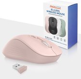 Bol.com Stille Draadloze Muis - Bluetooth 5.2 + 2.4G USB Dongle - Multi Connect - Laptop & Computer - Incl. Batterij - Roze aanbieding