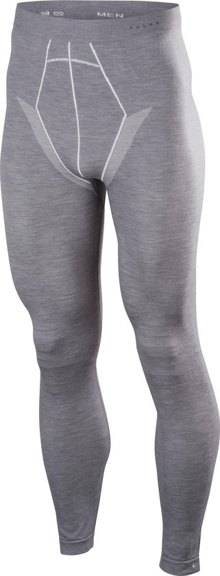 FALKE Wool Tech Lange Broek Heren Tight Fit 33416 - Grijs 3757 grey-heather  Heren - XL | bol.com