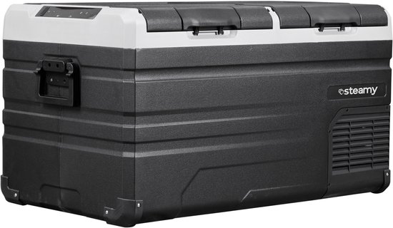 Steamy-E Dual Zone Elektrische Compressor Koelbox - Dual Zone - 72 liter - 12V en 230V - voor auto en camping - Zwart van Steamy — afbeelding 3