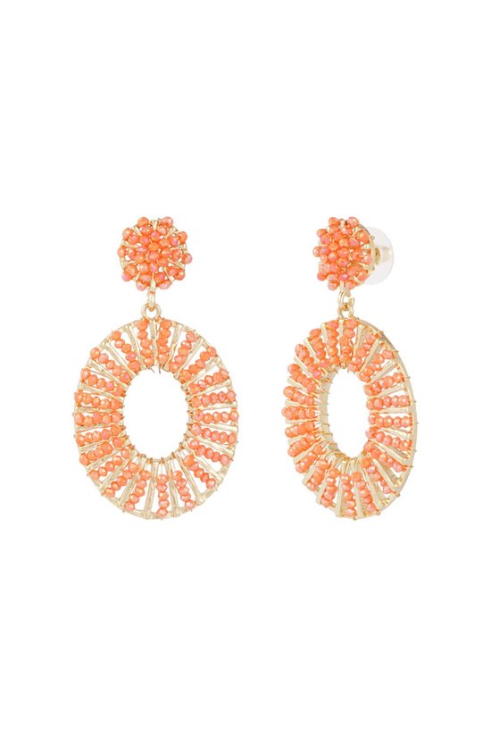 Bead Bliss Oorbellen - oranje- koningsdag