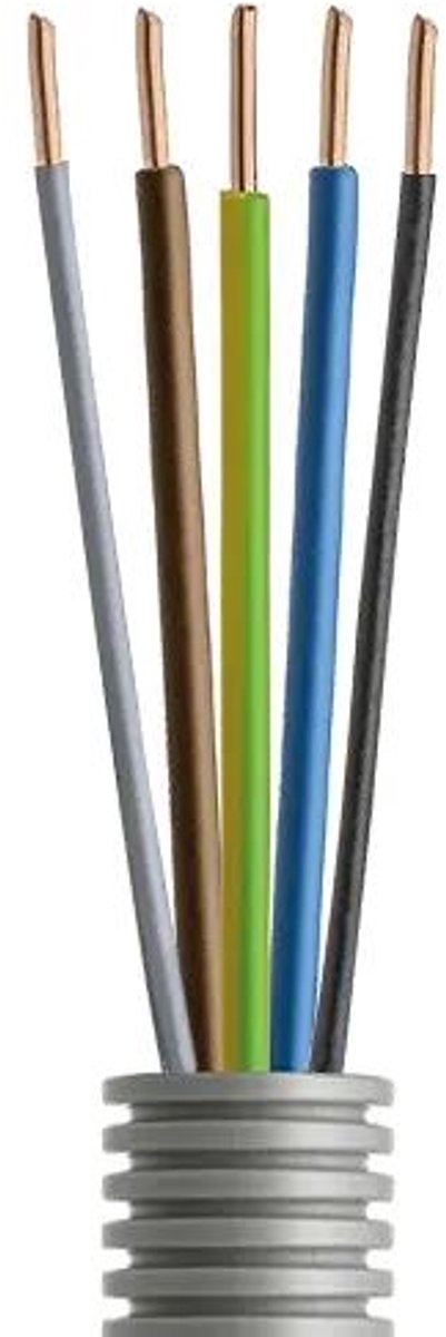 Flexpijp 20mm + VD 5 x 2,5mm² - 100 meter