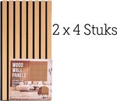 Panneaux muraux en bois (8 pièces) (2x4) - 60 x 30 cm - MDF - Feutre