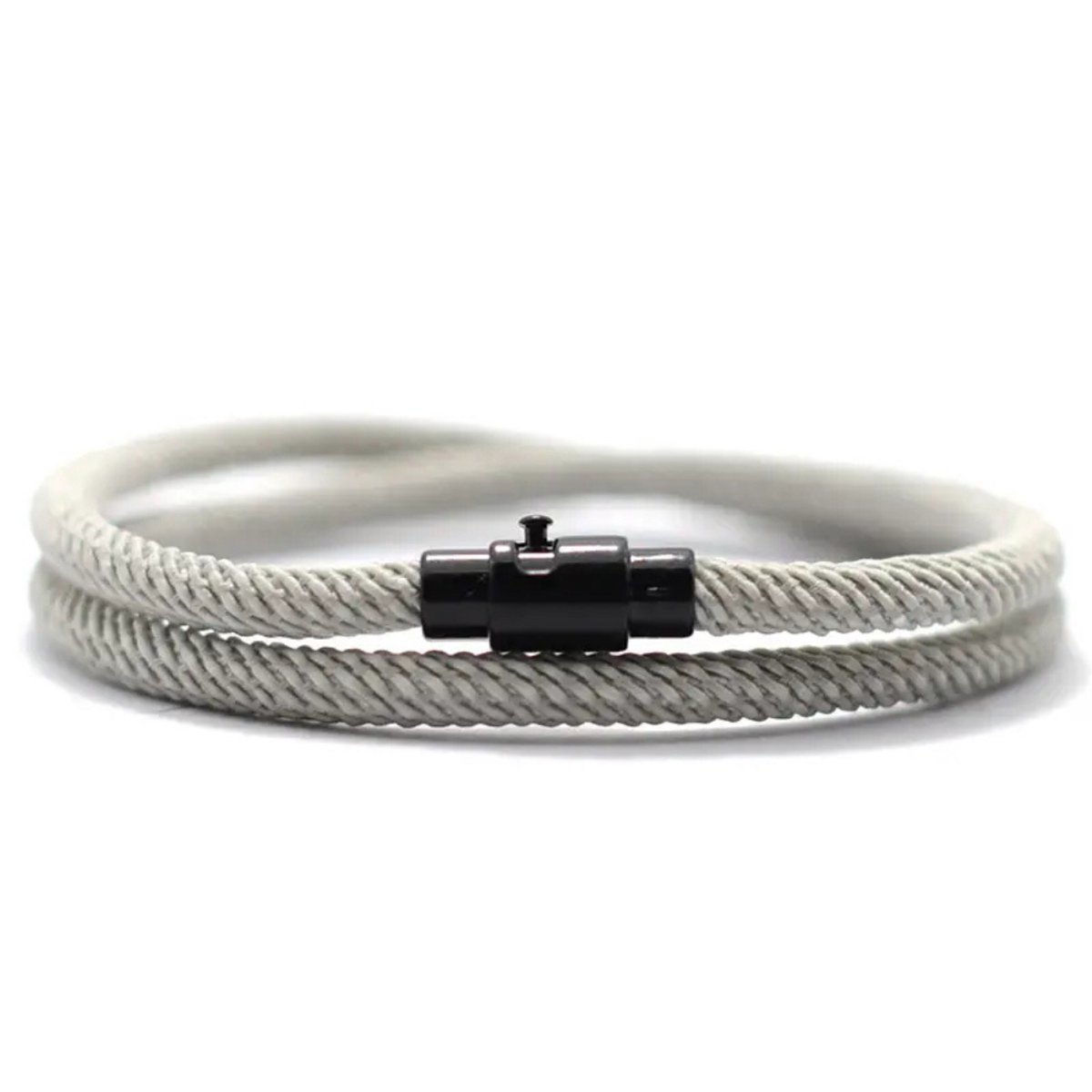 Nivard Armband - Staal - Nep Zilver - Heren - Zilvergrijs 21cm