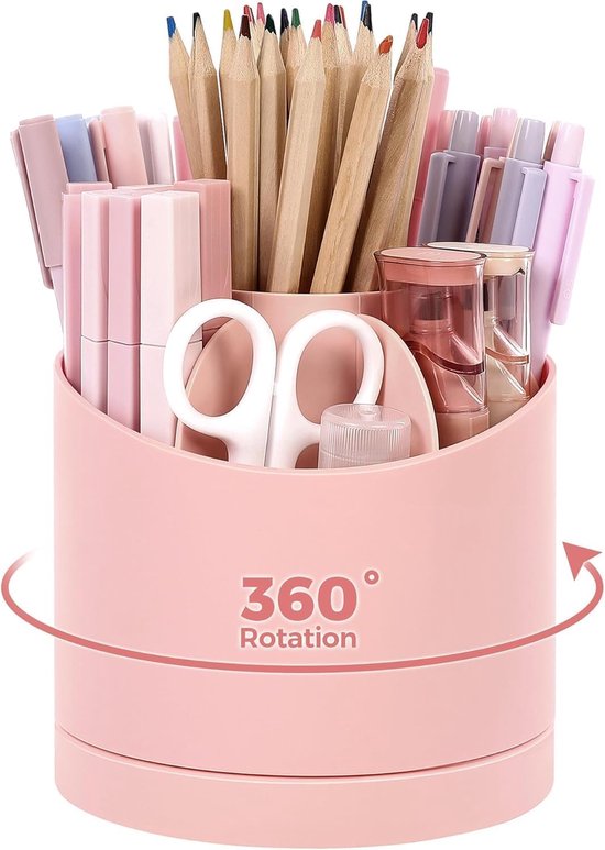 SKYDUE Bureau-organizer, 360 graden draaibaar, pennenorganizer met 7