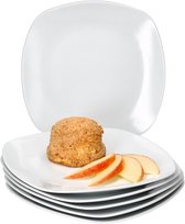 Set de 6 assiettes à gâteau LOTTA en porcelaine blanche 19cm