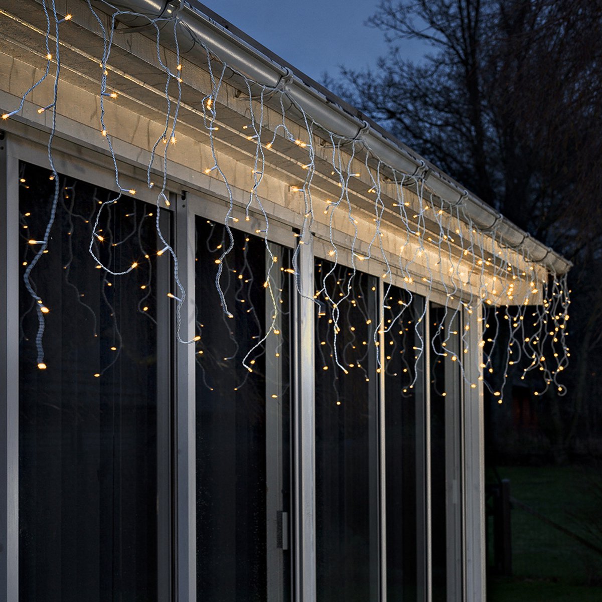 Lichtgordijn voor buiten - 336 LEDs - Extra warm wit - 11 meter - Kerstverlichting – foto 6