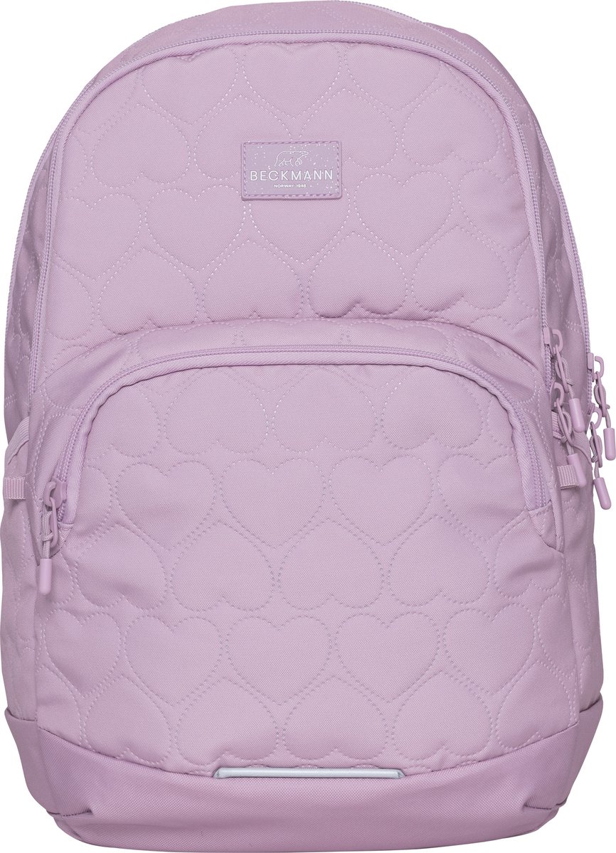 Beckmann schooltas - Sport Junior - Padded Hearts roze - 30 liter