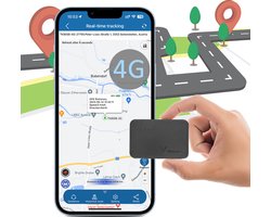 Mini GPS Tracker met SIM & App (Abonnement Nodig) – 4G Real-time Tracking, Magnetisch, 60 Dagen Batterij, Bewegingsalarm & Geo Fence – Voor Auto, Kinderen & Huisdieren