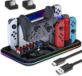 5-in-1 Switch Oplaadstation - Geschikt voor Nintendo Switch Docking Station - Oplader Controller - Console Charging Dock - Accessoires