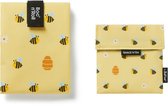 Roll'Eat Bee + Boc'n Roll Bee - Snack'n'Go / Boc'n'Roll - Default - Vegan Food Wraps - Reusable Food Storage - Bee Design