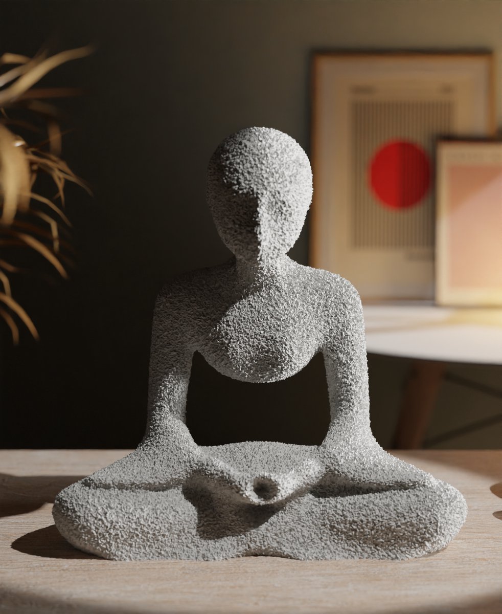 Monk – Mediterende Sculptuur – Minimalistisch Design – Wanddecoratie