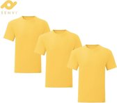 Senvi 3 pack T-Shirts Ronde hals - Maat XXL Kleur Sunflower
