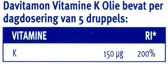 Davitamon Vitamine K Olie - vitamine K baby - speciaal ontwikkeld voor baby’s die nog borstvoeding krijgen - 10 ml