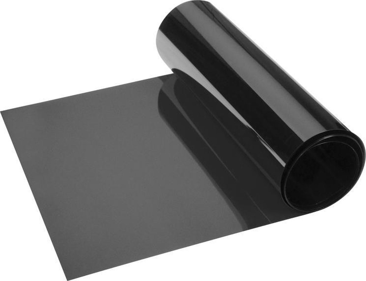 FOLIATEC SUNVISOR Reflex Blendstreifen Tönungsfolie Sonnenkeil Windschutzscheibe Folie Mit Stylischer Farbverlauf, Schwarz, 20 X 150 Cm
