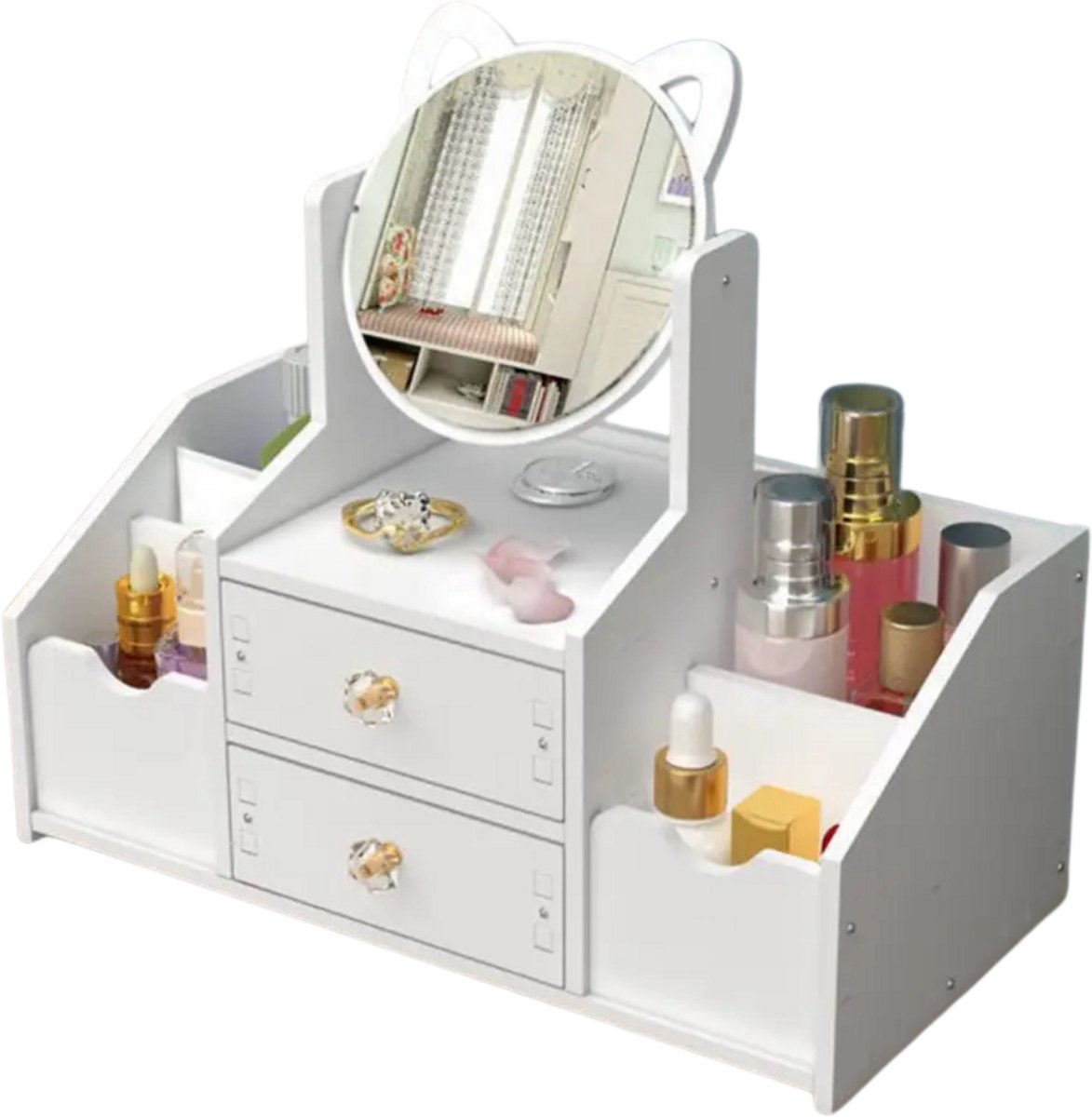 Nivard make Up Organizer - Koffer - Tas - Makeup - Lades - Skincare - Cosmetica - Wit