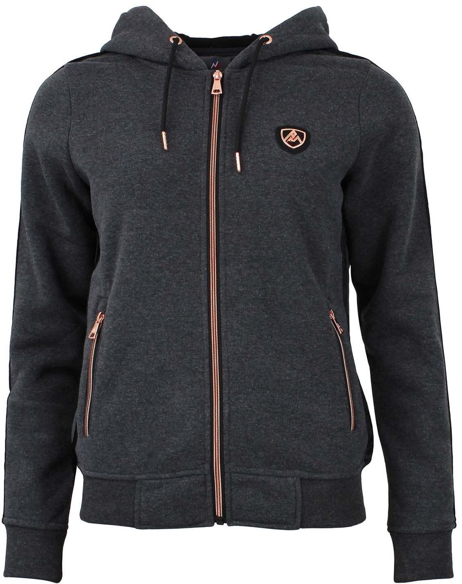 Dames Fleece Hoodie Peak Mountain Alice Grijs