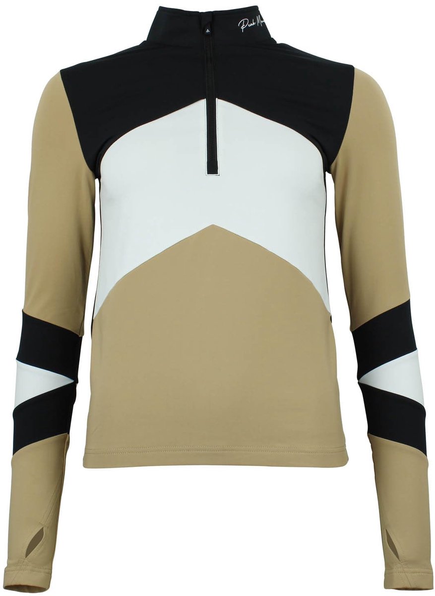 Dames t-shirt 1st skin met ritssluiting Peak Mountain Bruin