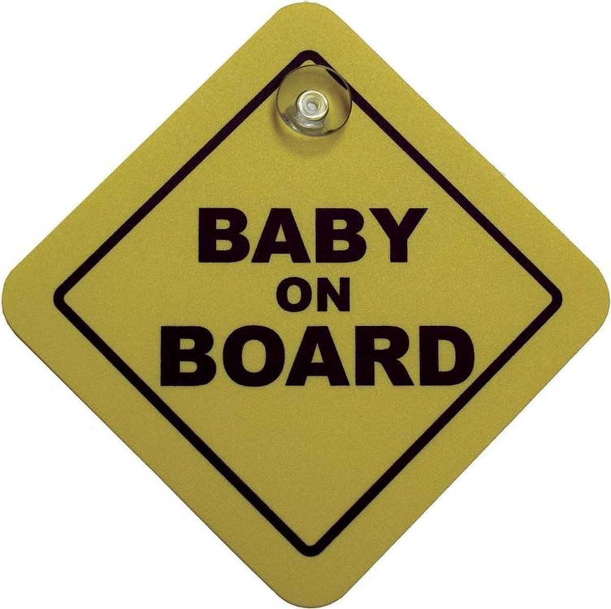 Avisa Aufkleber/Bordje Baby On Board - gelb - 16x16cm