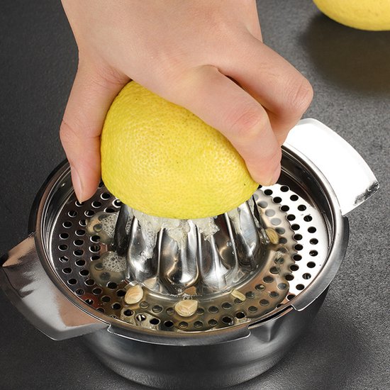 Rvs Handmatige Citroenpers - Huishoudelijke Sinaasappel Juicer - Kleine Mini Draagbare Sinaasappelpers van Merkloos — afbeelding 4