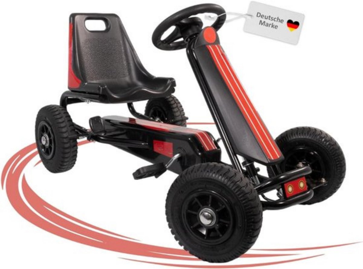 Thuys – Skelter voor Jongens – Ligfiets – Verstelbaar Zadel – 5 Jaar – Extra Safe Design – Zwart/Rood